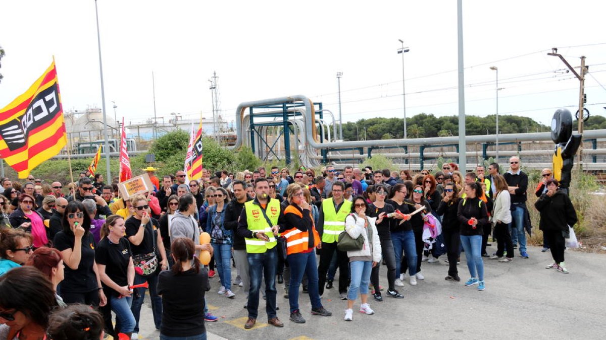 Imagen de archivo de la huelga de trabajadores de Bic Graphic en Tarragona del 2 de mayo.