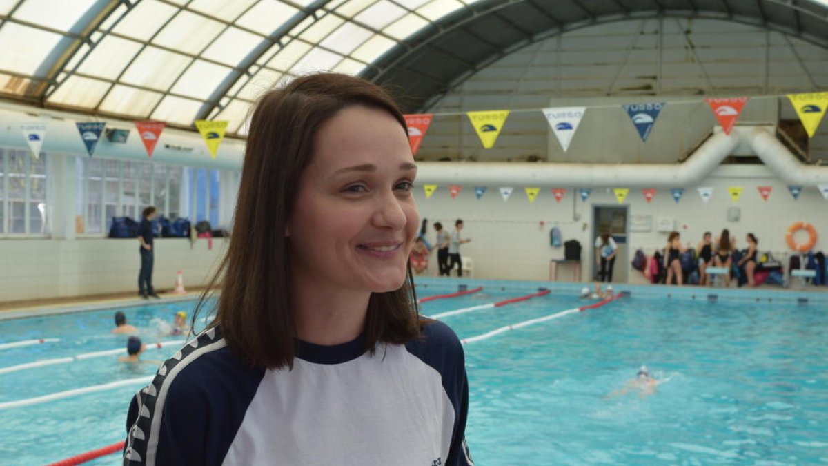 Jelica Vasic a una de les piscines del CN Reus Ploms.