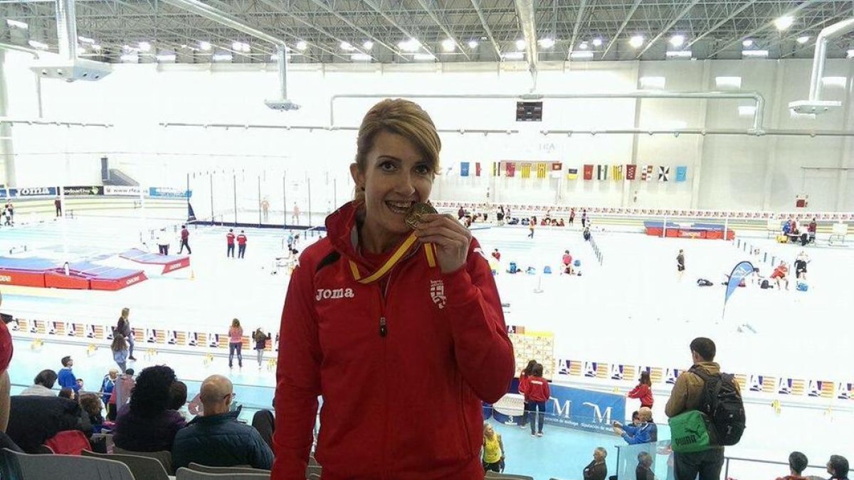L'atleta Maria José Carabante, campiona d'Espanya de 400m pista coberta