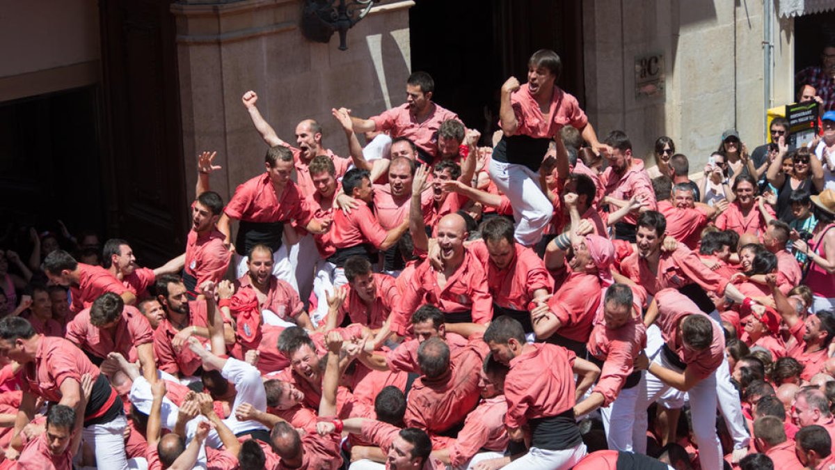 Celebració dels castellers de la Colla Vella.