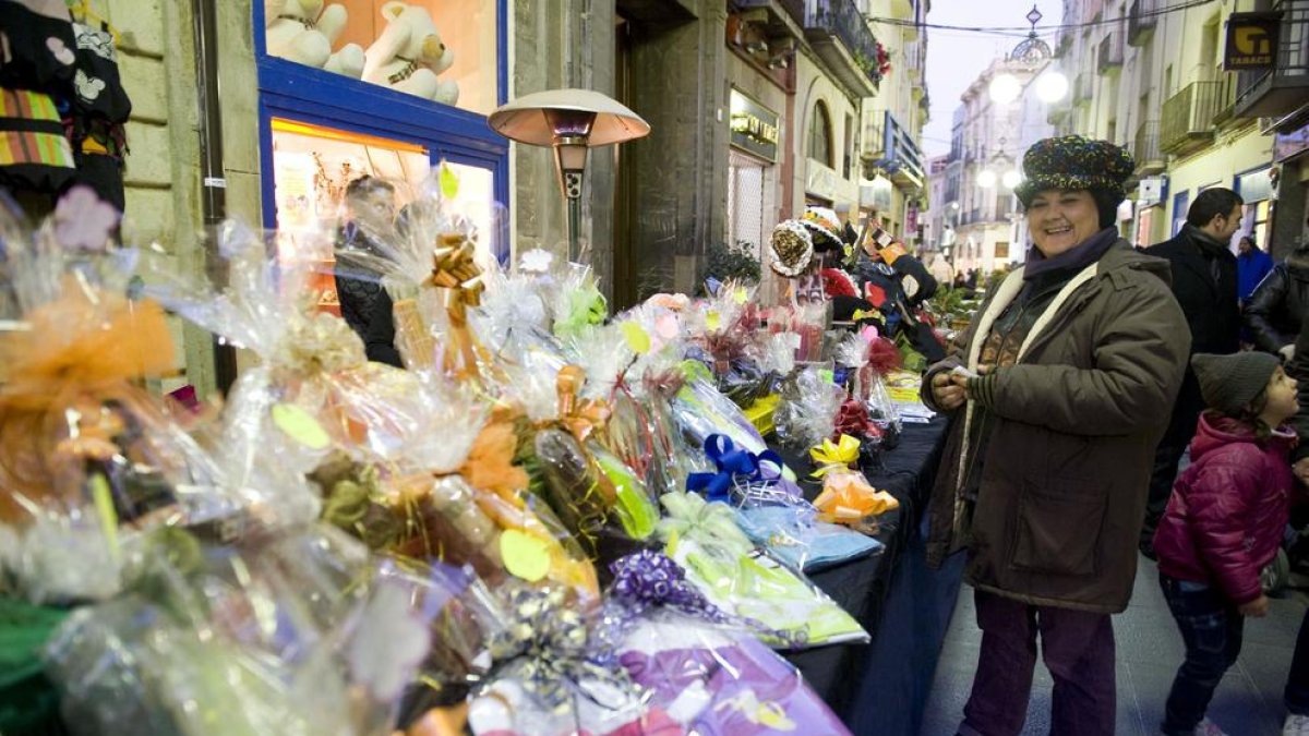 Imagen de archivo de una anterior edición del Mercat de Nadal de Valls.