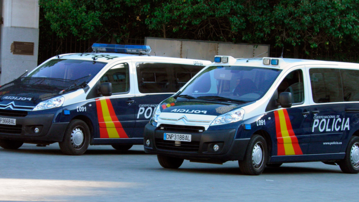 Imatge d'arxiu de dos vehicles de la Policia Nacional.