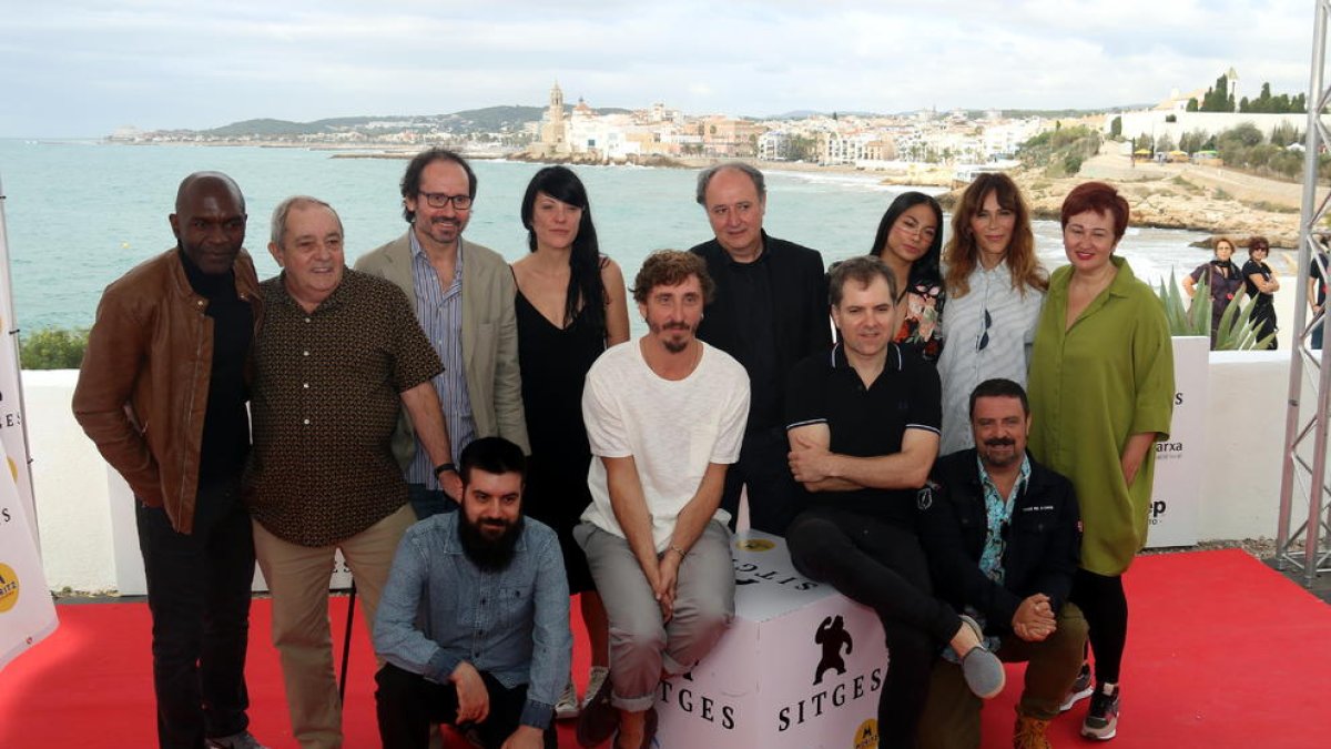 L'equip d''El hoyo' al Festival de Sitges, el 8 d'octubre del 2019.