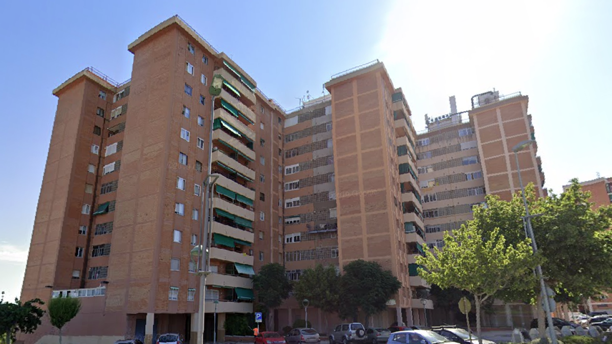 Imagen de la fachada del bloque Chile, donde el sábado intentaron ocupar uno de los pisos.