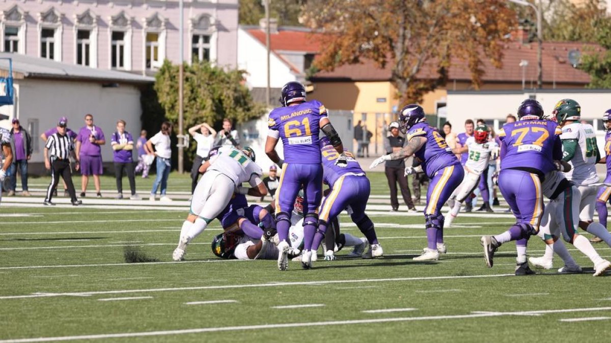 La defensa de los Vienna Vikings anuló el ataque de los Dragons.