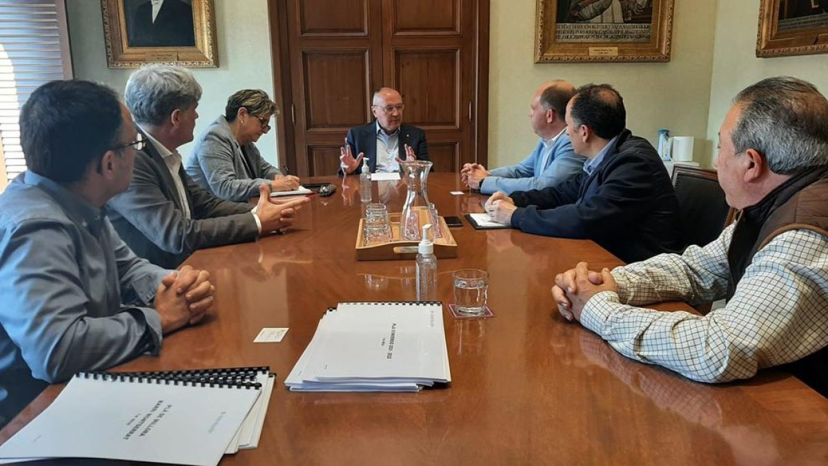 Imatge d'arxiu d'una reunió de seguiment entre Carles Pellicer i Endesa.