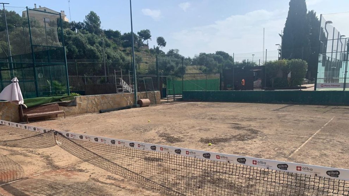El Club Tennis Tarragona va ser un dels principals afectats pels aiguats.