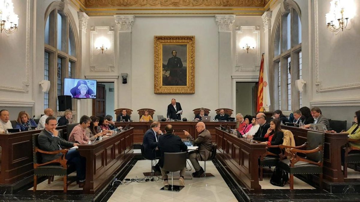 Imatge del ple de l'Ajuntament de Reus, on s'ha aprovat l'Ordenança de Mobilitat Sostenible.