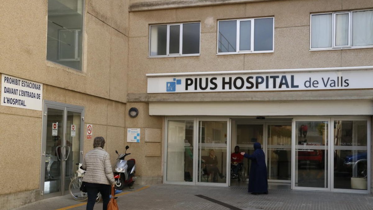 Pla general de l'entrada principal al Pius Hospital de Valls. I