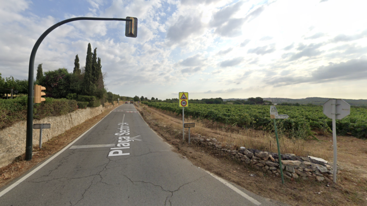 Carretera que uneix Sant Vicenç amb el Vendrell.