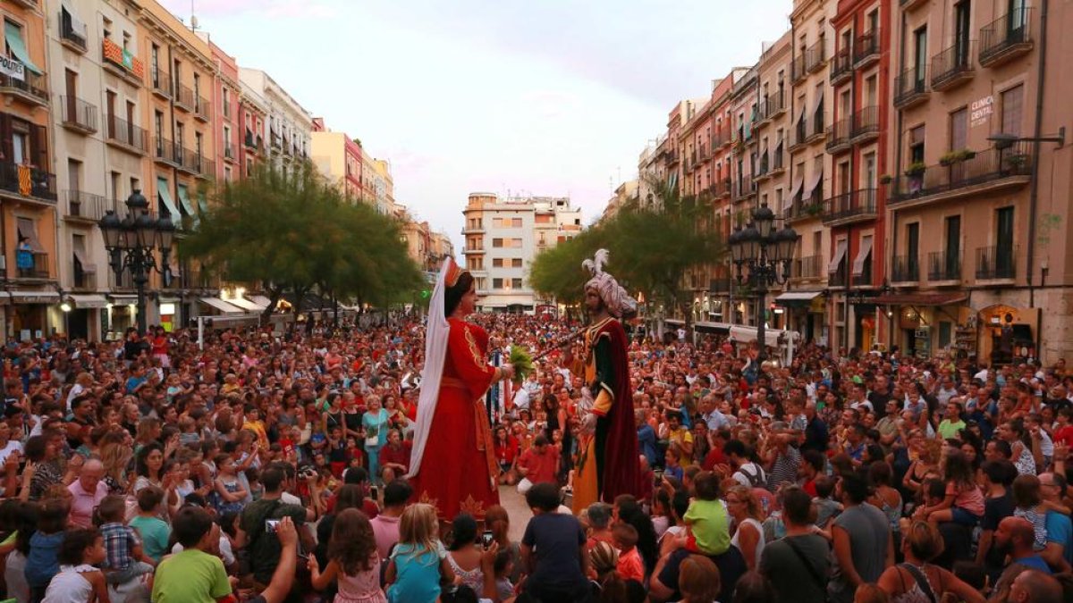 Imatge de la ballada de gegants de les festes de Sant Magí del 2018.