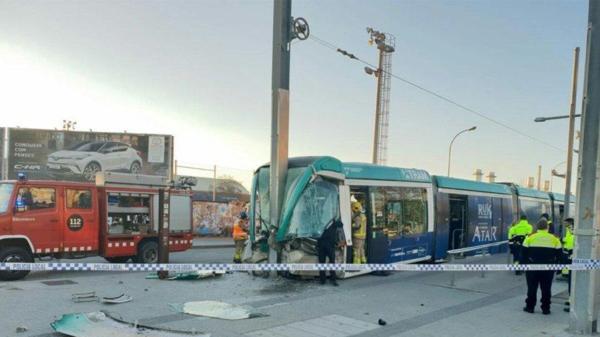 Imatge del tramvia accidentat.