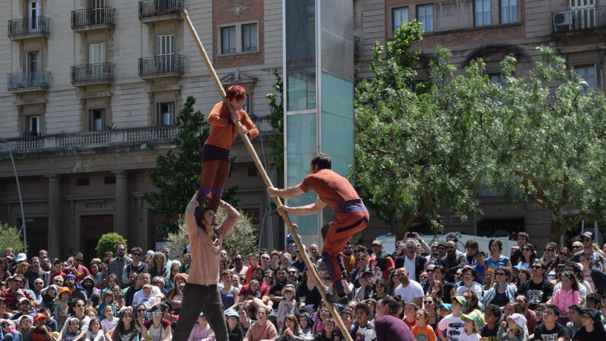 Uno de los mejores espectáculos de la fira del circo fue 'Vincles' de la compañía mallorquina Circ Bové.