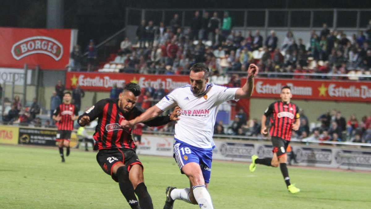 Jorge, durante el Reus-Zaragoza.