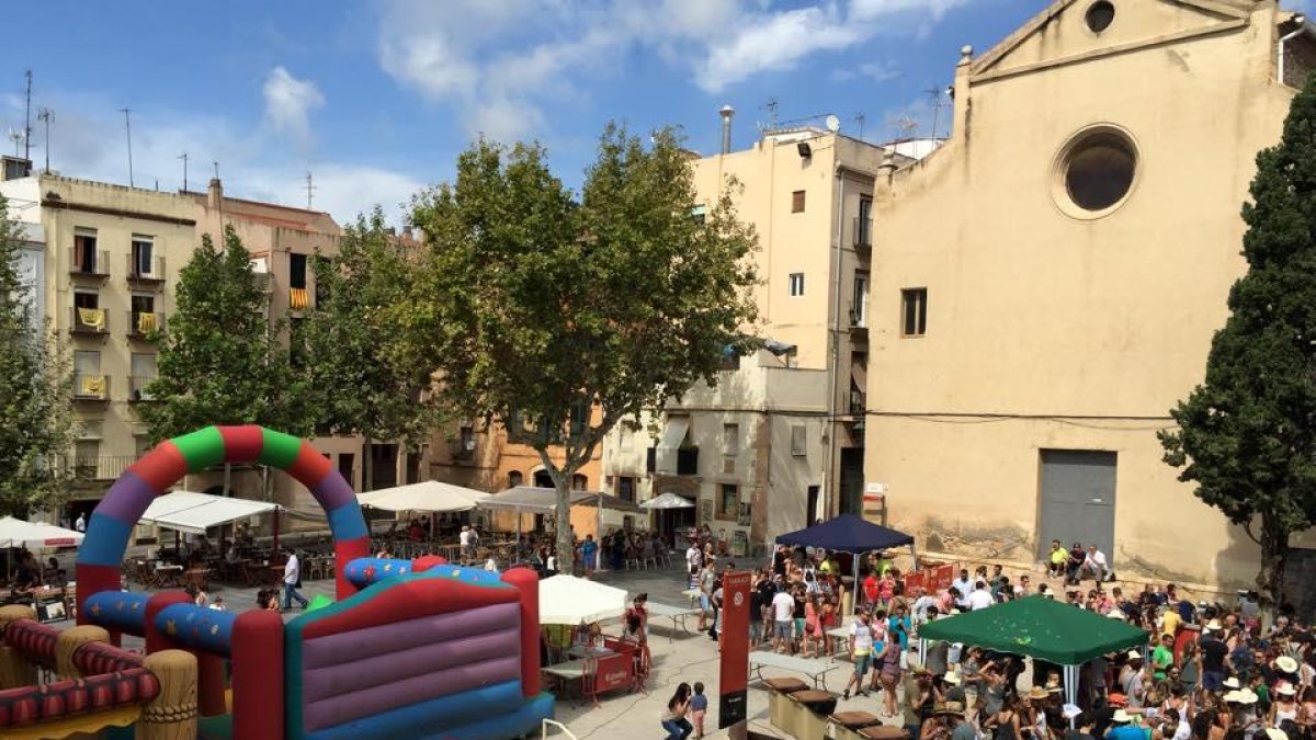 Imatge de la plaça del Rei, en la passada edició de l'acte, organitzat per l'entitat castellera.