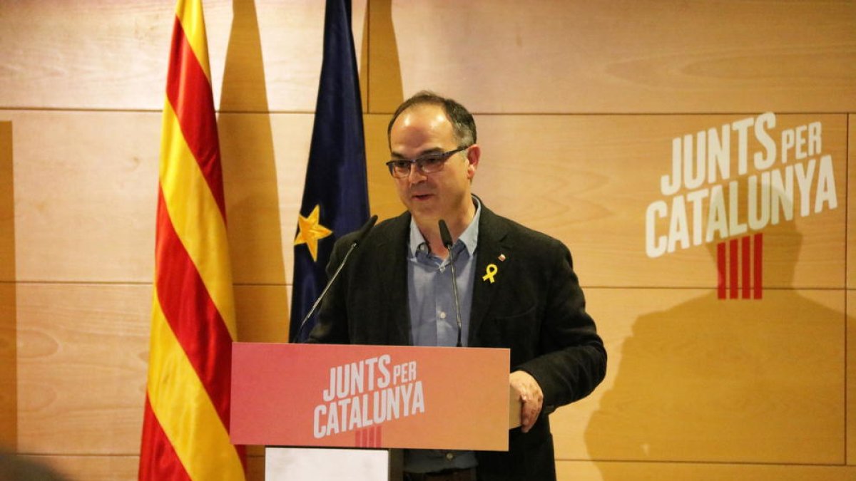 Turull en un acte de campanya de JxCAT