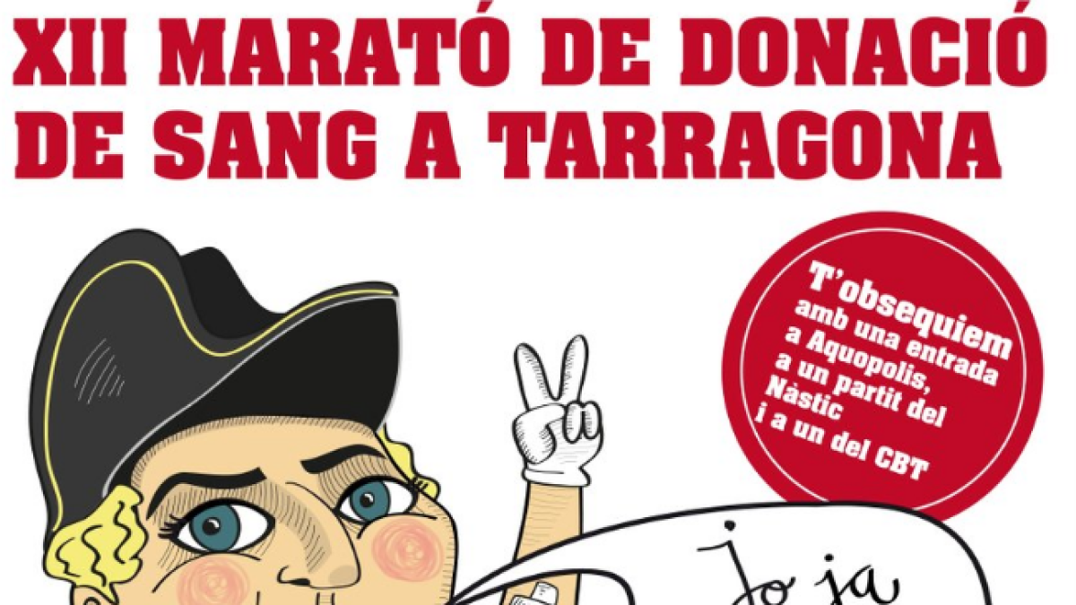 Imatge del cartell promocional de la 12a Marató de Donació de Sang
