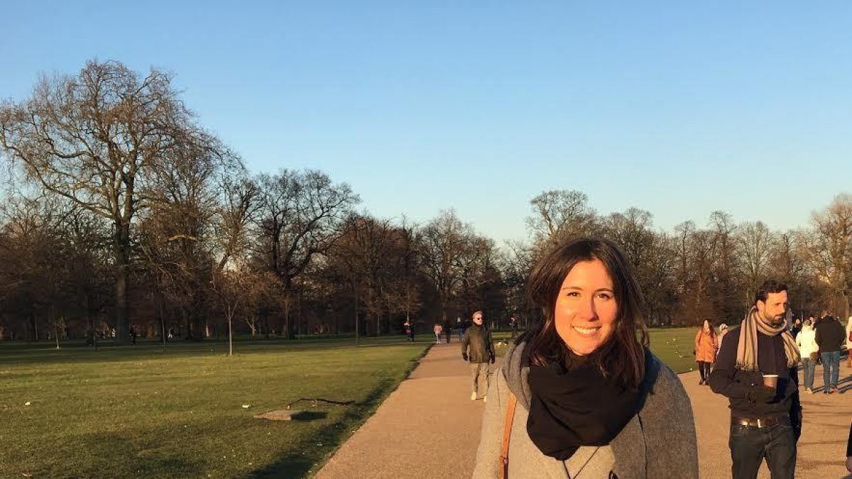 La Cristina en el famós parc londinenc de Hyde Park.