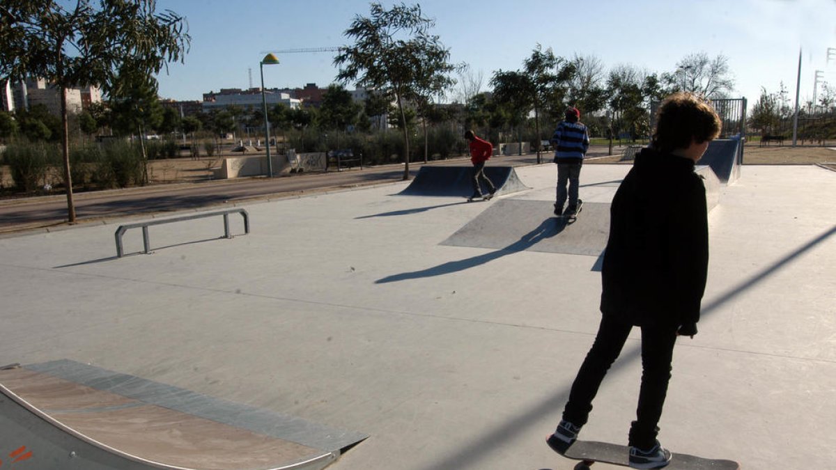 Un skater, en las pistas ubicadas en el Parque del Francolí.