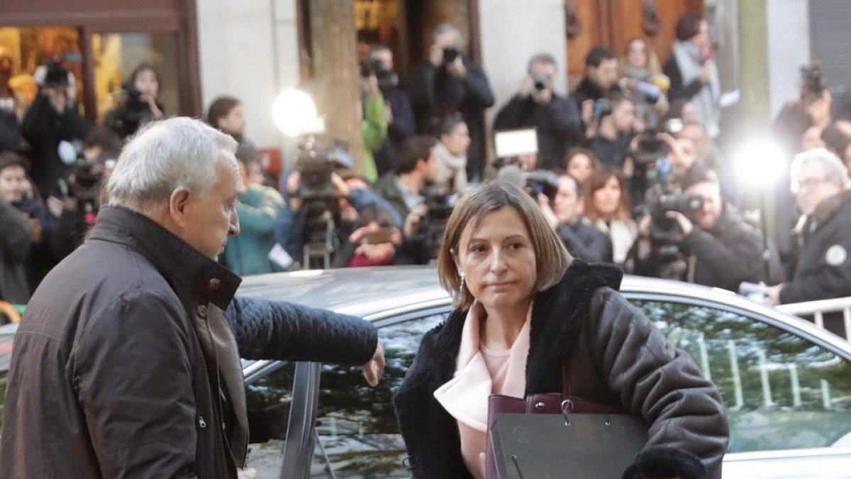 Carme Forcadell en la seva arribada al Tribunal Suprem aquest 9 de novembre.