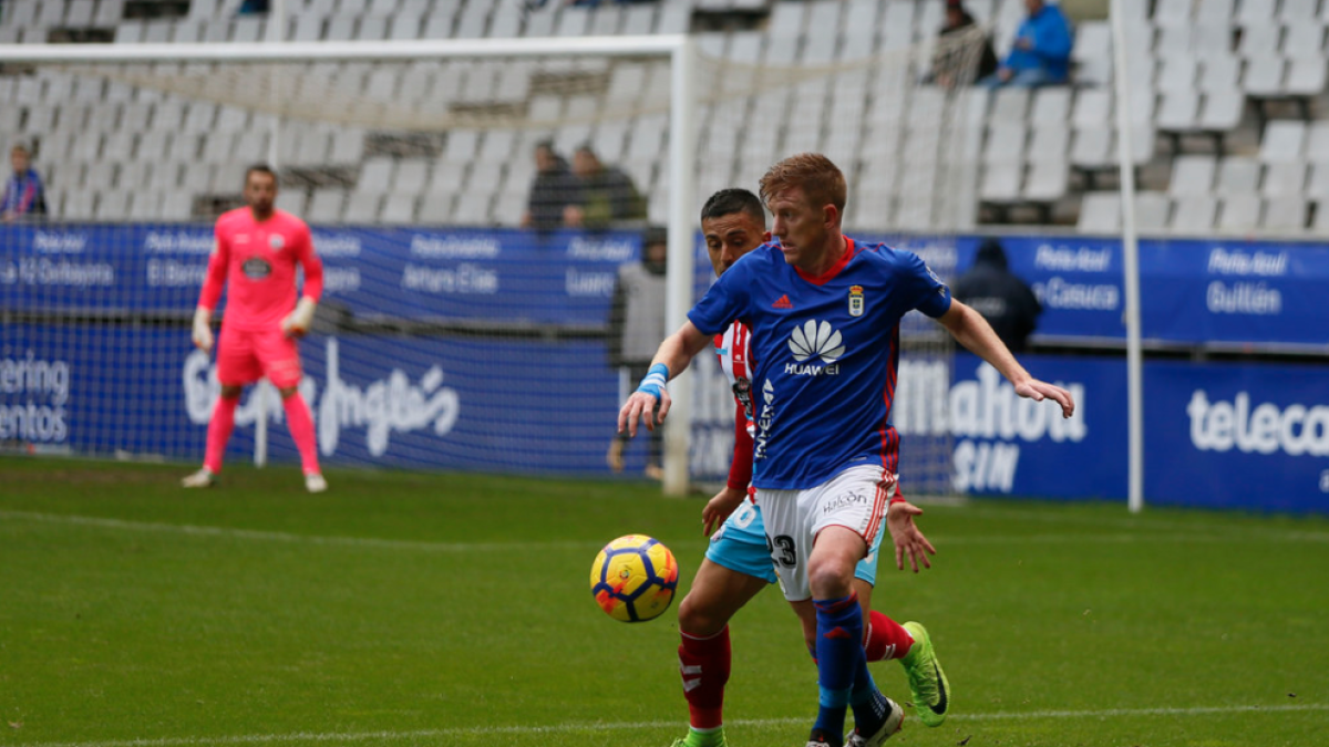 Mossa, durant una acció de l'Oviedo-Lugo d'aquest passat diumenge, que va acabar amb victòria asturiana (3-2).