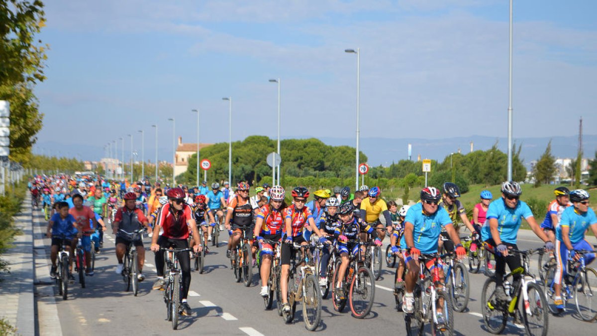 Imatge de la Diada de la Bicicleta celebrada a Vila-seca el 2015.