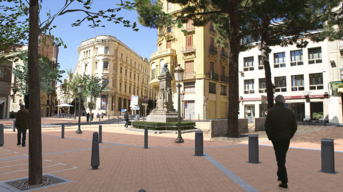 Parte del actual mobiliario de la plaza Catalunya será aprovechado en la remodelación