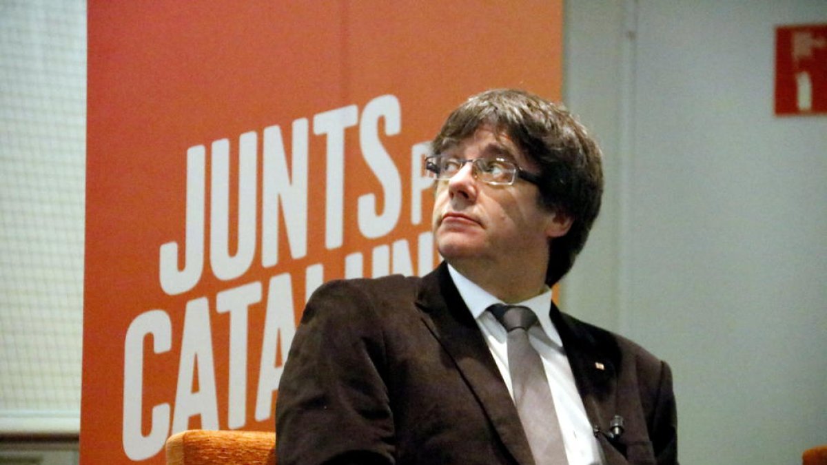 Imatge del cap de llista de Junts per Cataluny, Carles Puigdemont.