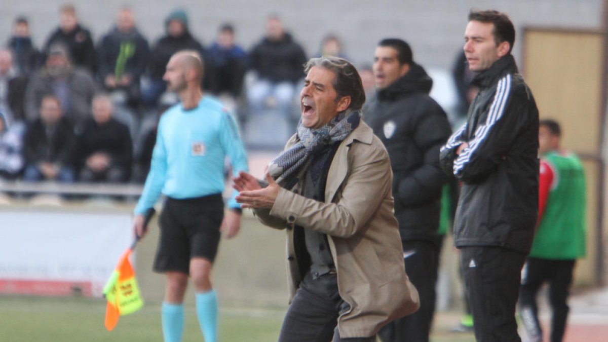 Natxo González, durante uno de los entrenamientos de esta campaña con el CF Reus, en el Estadi.