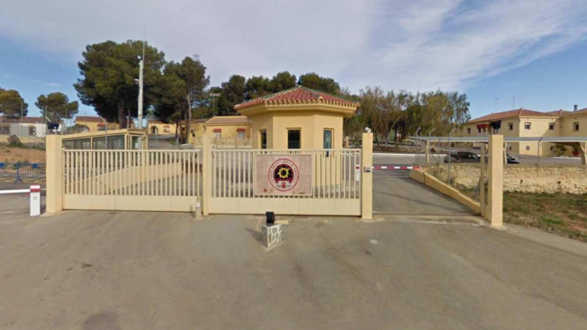 Imagen de la entrada del acuartelamiento aéreo de Bobadilla.