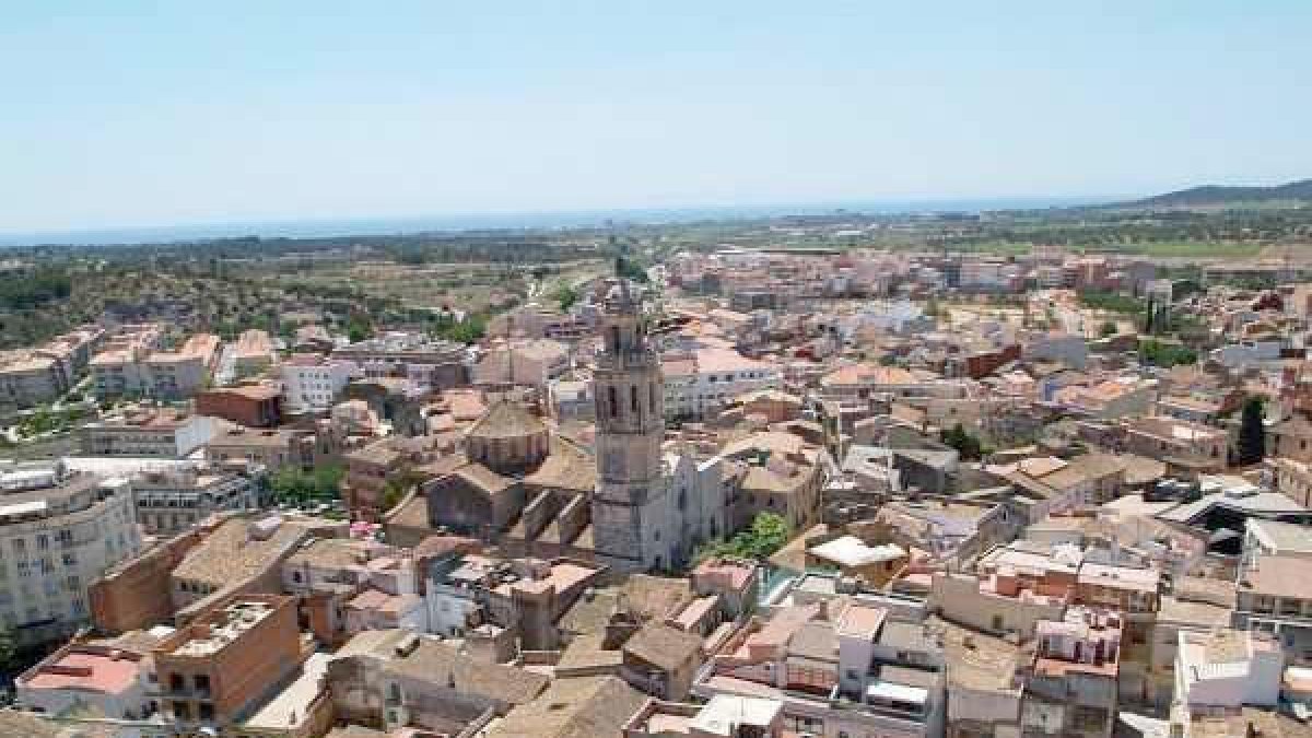 Imagen aérea del núcleo del Vendrell.