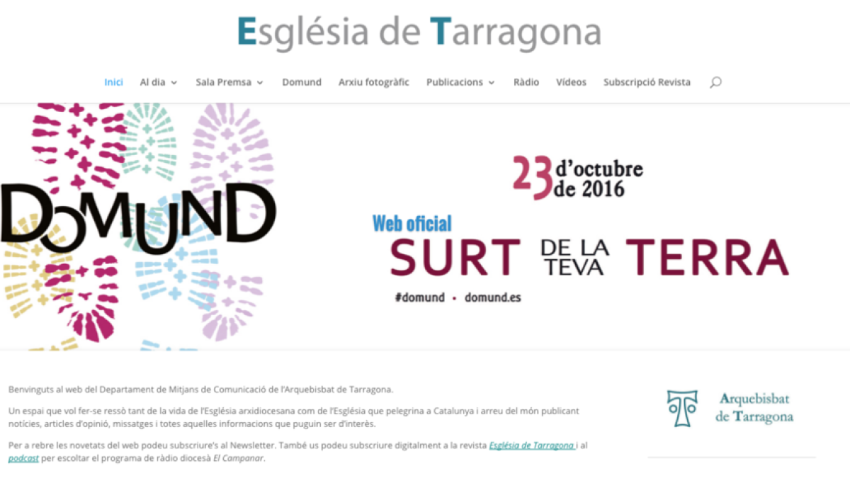 El Arzobispado estrena la nueva web 'Iglesia de Tarragona'