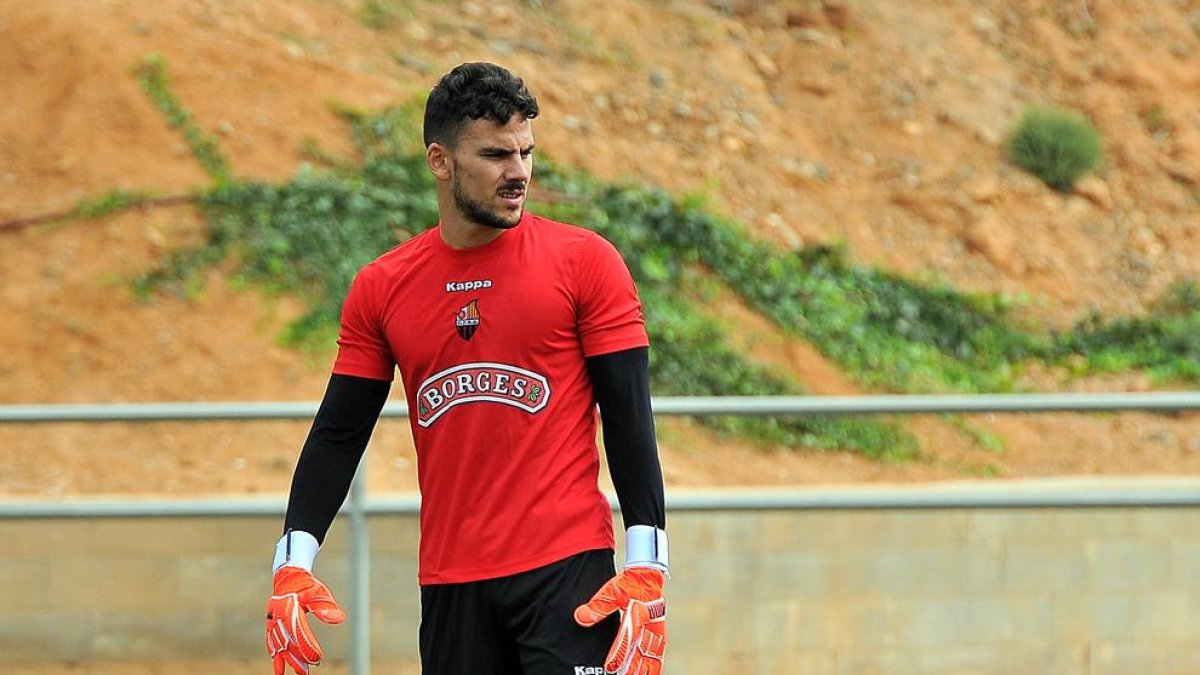 Sillero, durant l'entrenament.