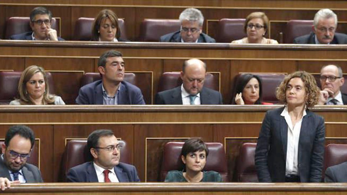 La diputada Meritxell Batet durant les votacions del debat d'investidura del líder del PP, Mariano Rajoy.