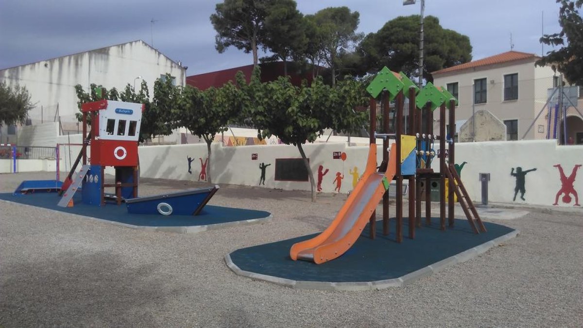 La nueva imagen del patio de la Escola Mare de Déu del Remei de Alcover.