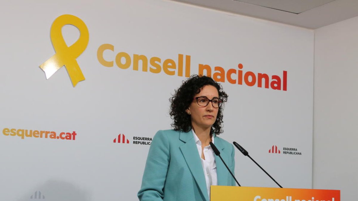 Marta Rovira en el Consell Nacional d'ERC.