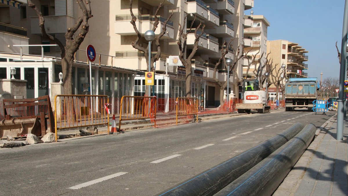 Estado de la calle Montserrat Caballé debida a las obras