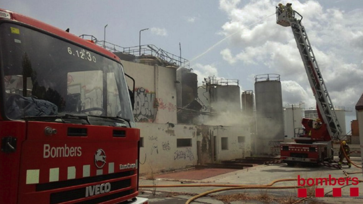 Imagen del incendio de la nave del polígono Agroreus.