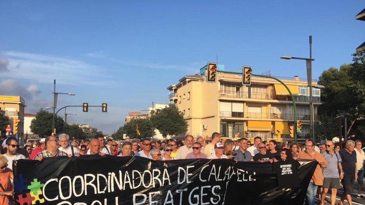 La protesta canvia d'escenari per no perjudicar els conductors de la C-31.