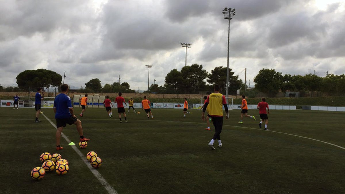 Una imatge del primer entrenament.