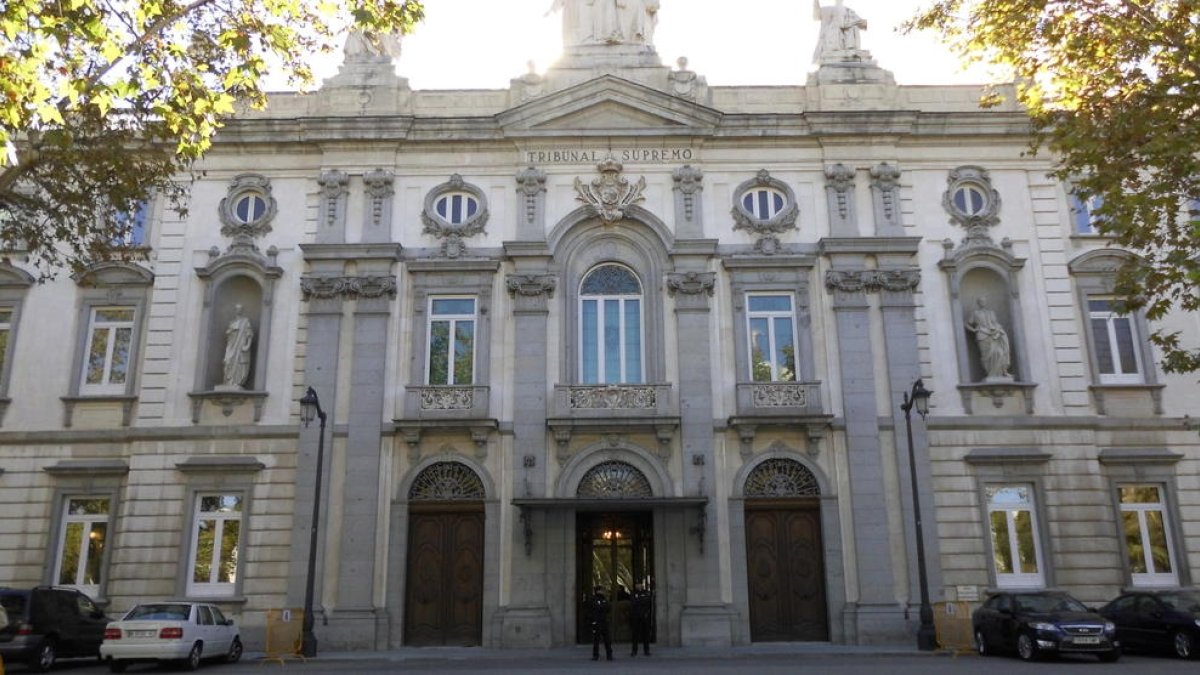 Imatge de la façana del Tribunal Suprem, a Madrid.