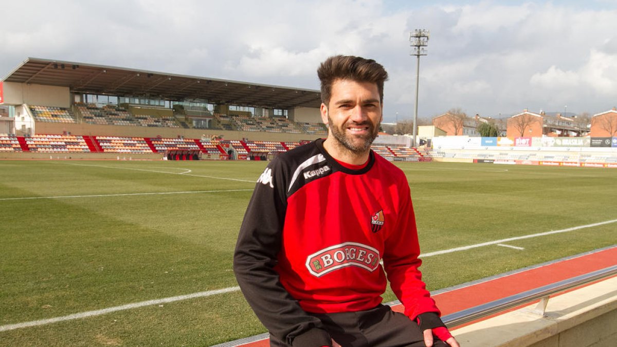 Vitor, després de l'entrenament d'aquest dimecres.