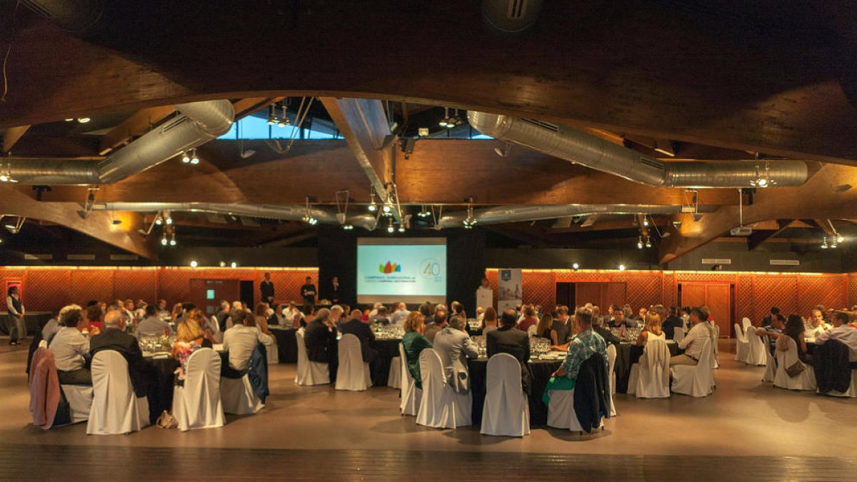 Imatge del sopar de l'Associació de Càmpings, que es va celebrar aquest dimarts a la Boella.