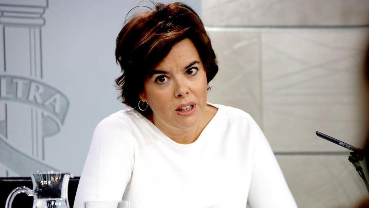 La vicepresidenta del gobierno español, Soraya Sáenz de Santamaría,