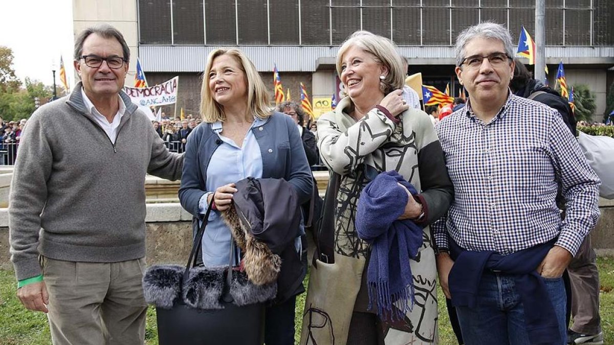 El expresidente de la Generalitat Artur Mas y los exconsellers Joana Ortega, Francesc Homs e Irene Rigau.