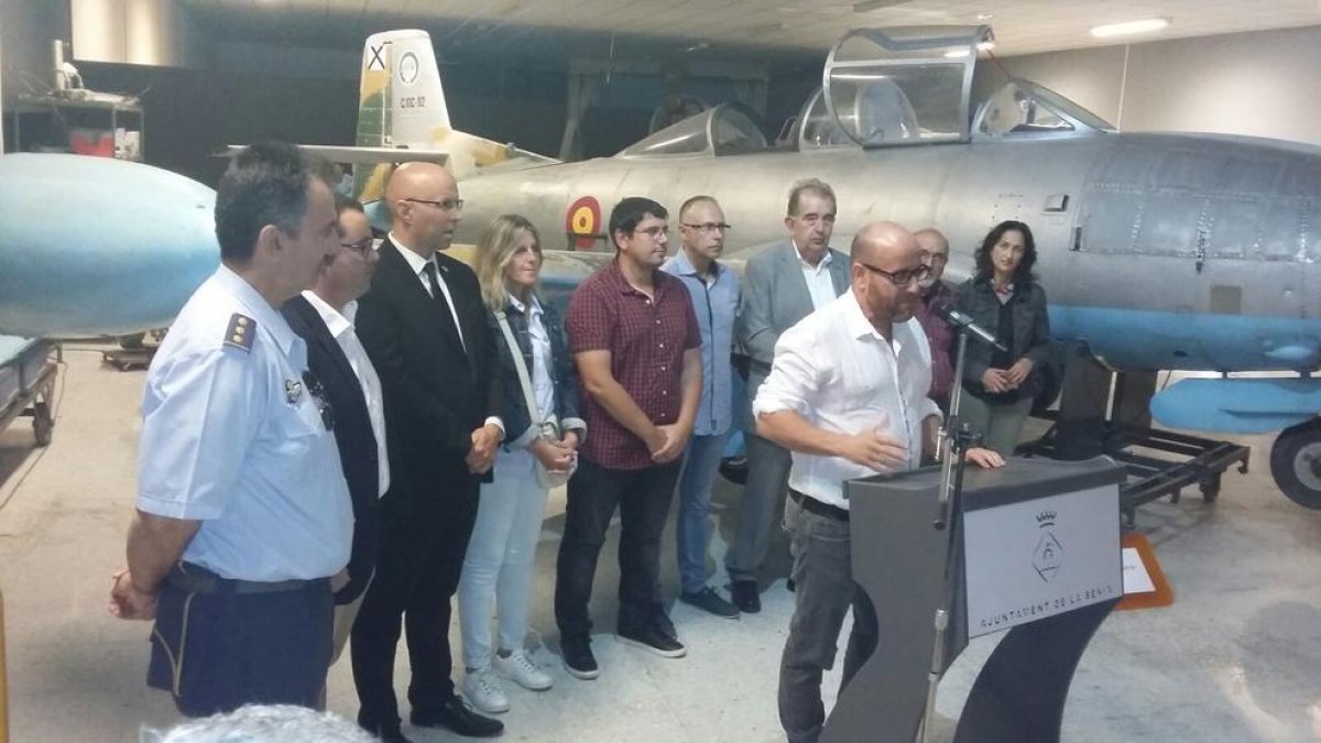 Un moment de la inauguració, dissabte, del centre, a càrrec del director del Memorial Democràtic de la Generalitat, Plàcid Garcia-Planas.