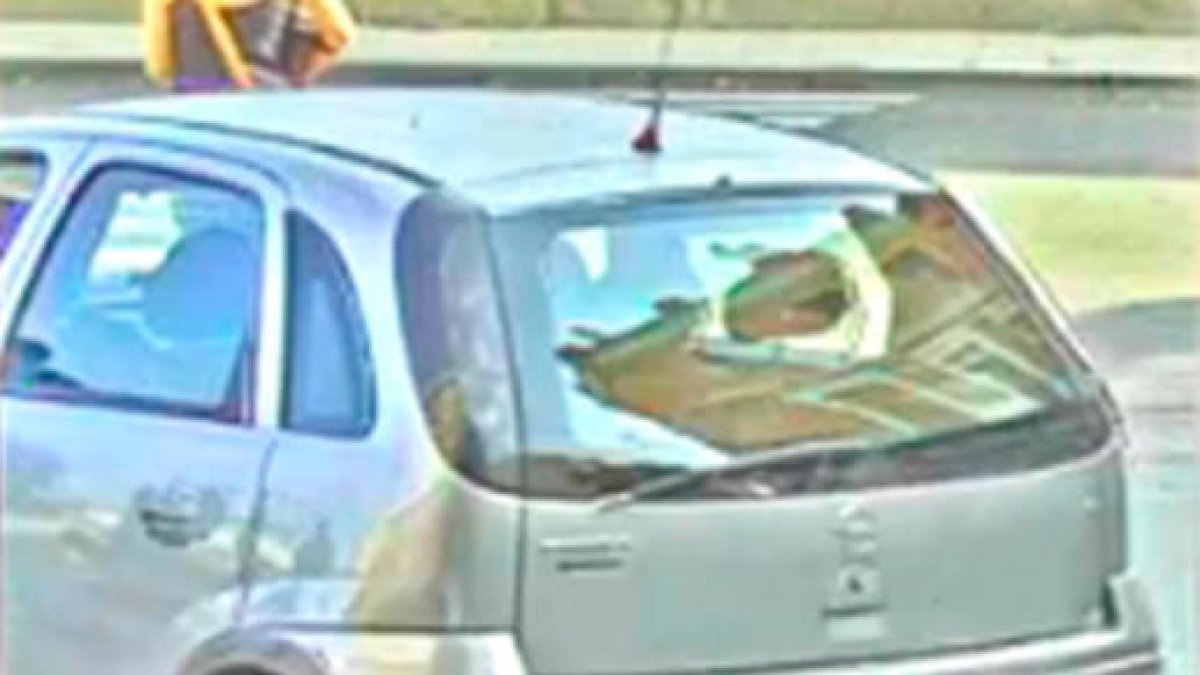 Imagen del coche desde donde el individuo cometió el tirón en El Vendrell.