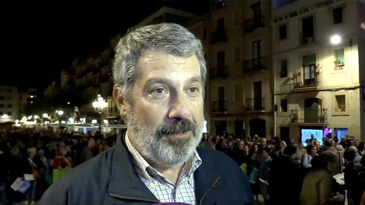 Pere Grau, advocat i un desl responsables de l'ANC a Tarragona.