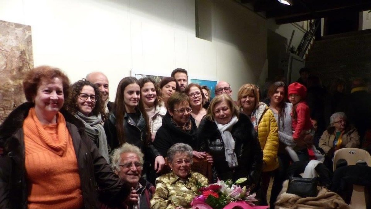 Rosa Mariné i Ferré, en l'acte del seu homenatge.