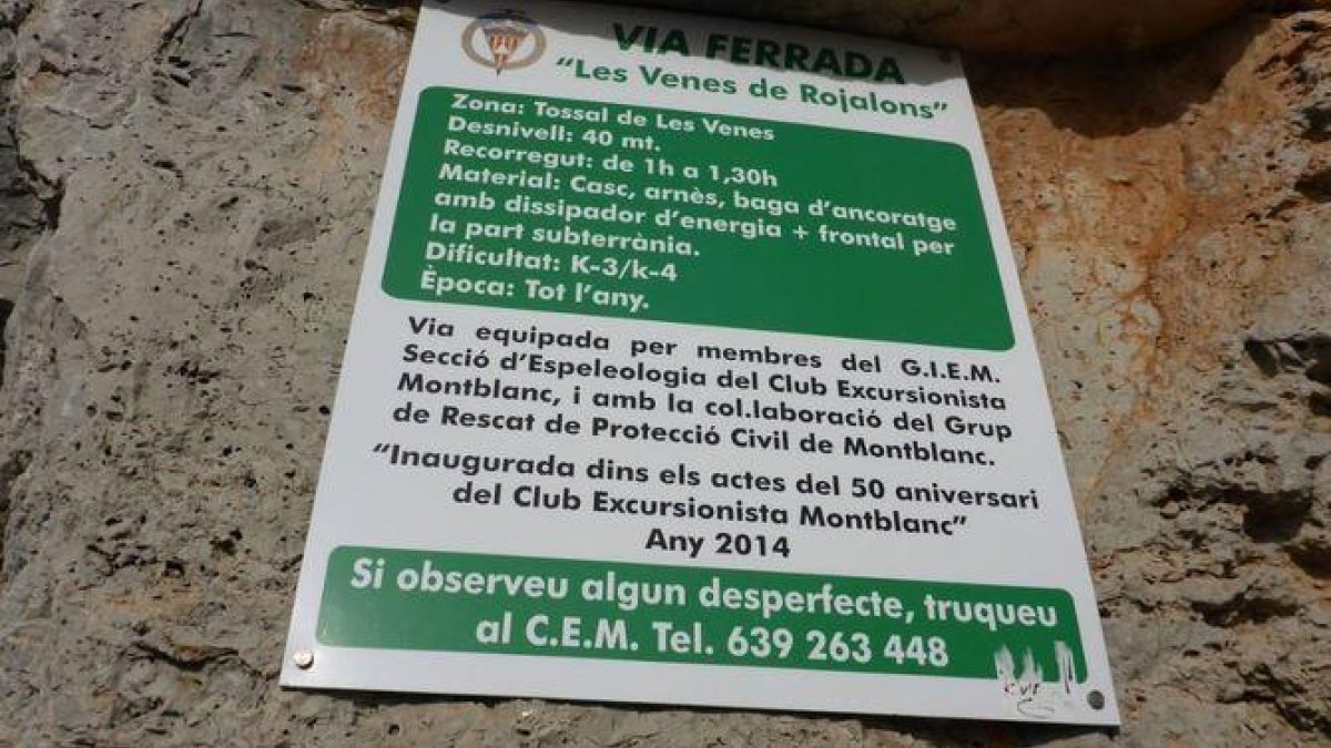 El suceso se produjo en la vía ferrata 'Les Venes' de Rojalons.